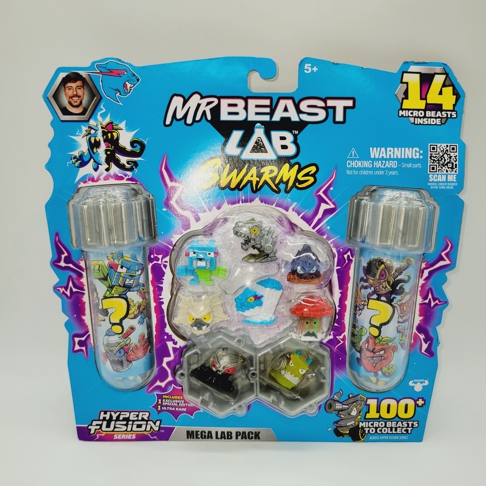 NEW Mr Beast Lab Swarms S3 Mega Lab Pack - 14 Mirco Beasts Hyper Fusion Series